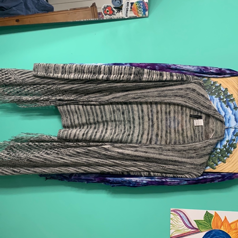 Gray cardigan